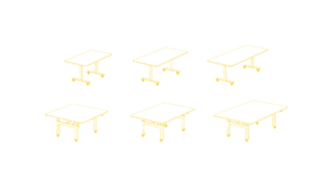 mobile height adjustable table